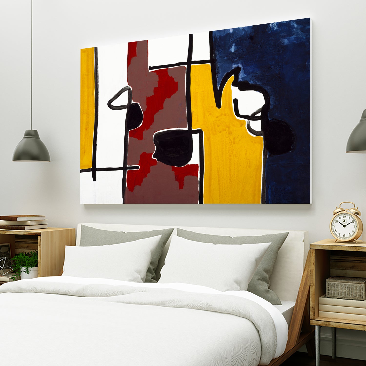 Harbor II by Lee Crew on GIANT ART - yellow abstract pattern