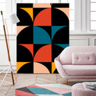 Monochrome Patterns 9 in Multi by NM Studio on GIANT ART - red abstract pattern