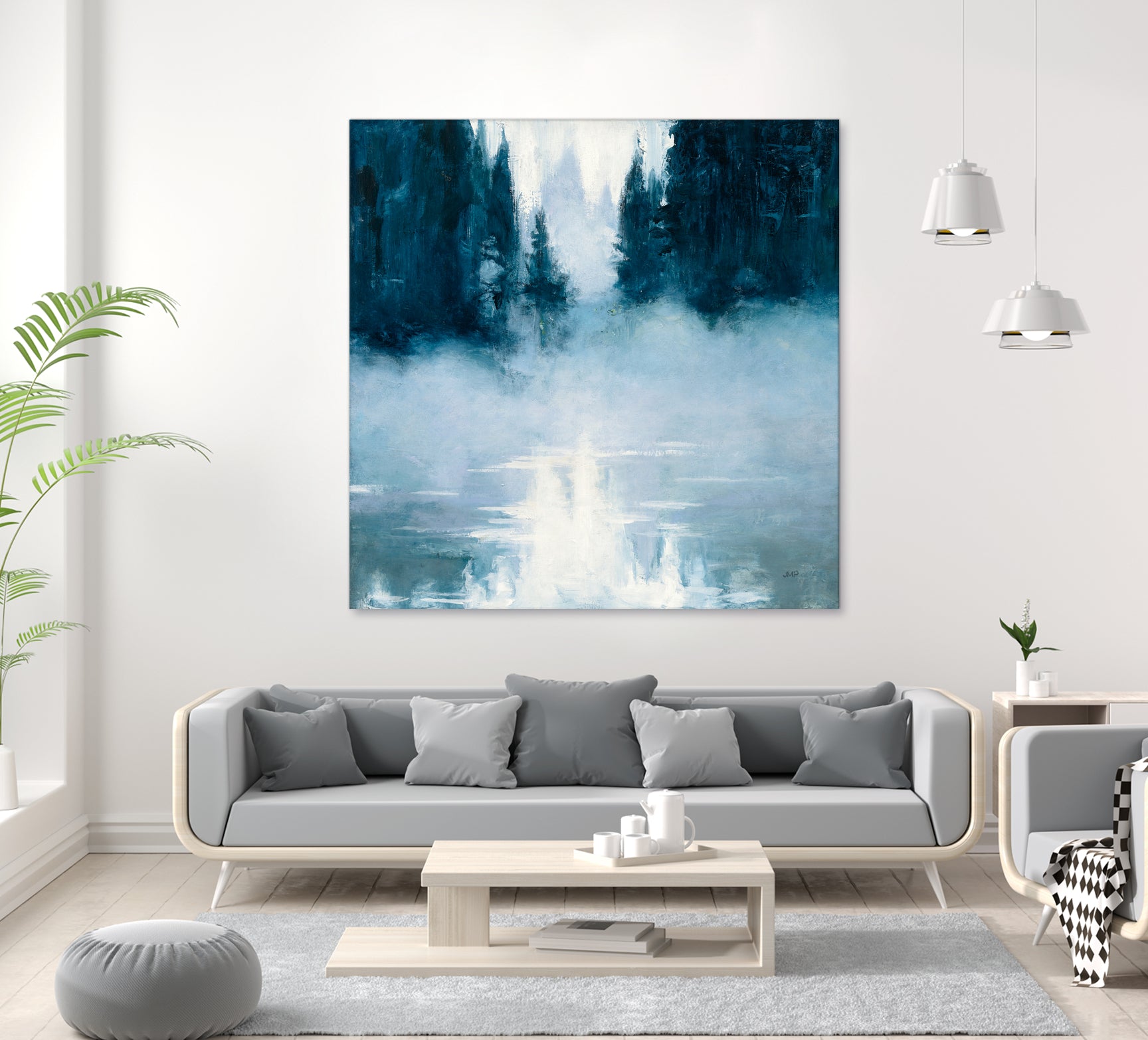 Boundary Waters by Julia Purinton on GIANT ART - blue landscape