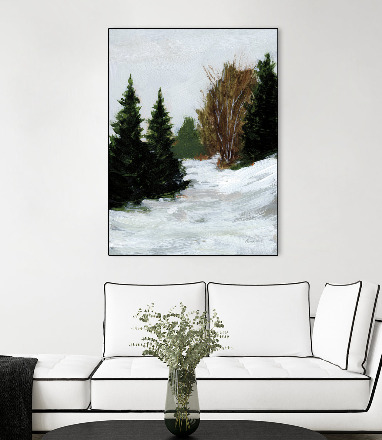 Winter on Grand Mesa by Pamela Munger on GIANT ART - gray brown