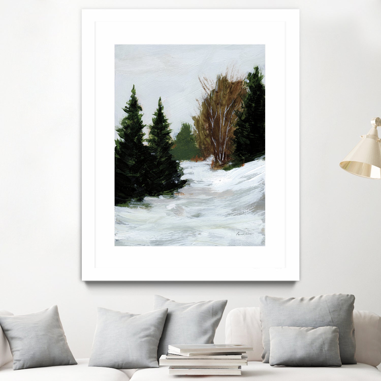 Winter on Grand Mesa by Pamela Munger on GIANT ART - gray brown