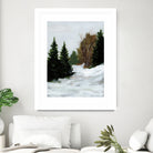 Winter on Grand Mesa by Pamela Munger on GIANT ART - gray brown