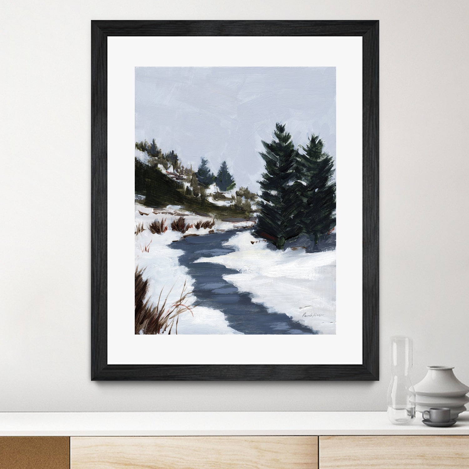 Winter Trails by Pamela Munger on GIANT ART - brown landscape