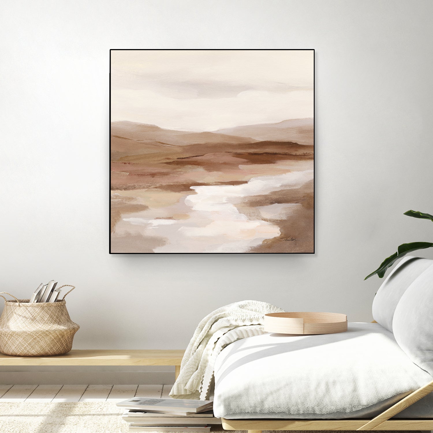 Cinnamon Riverbank I Light by Silvia Vassileva on GIANT ART - banks abstract