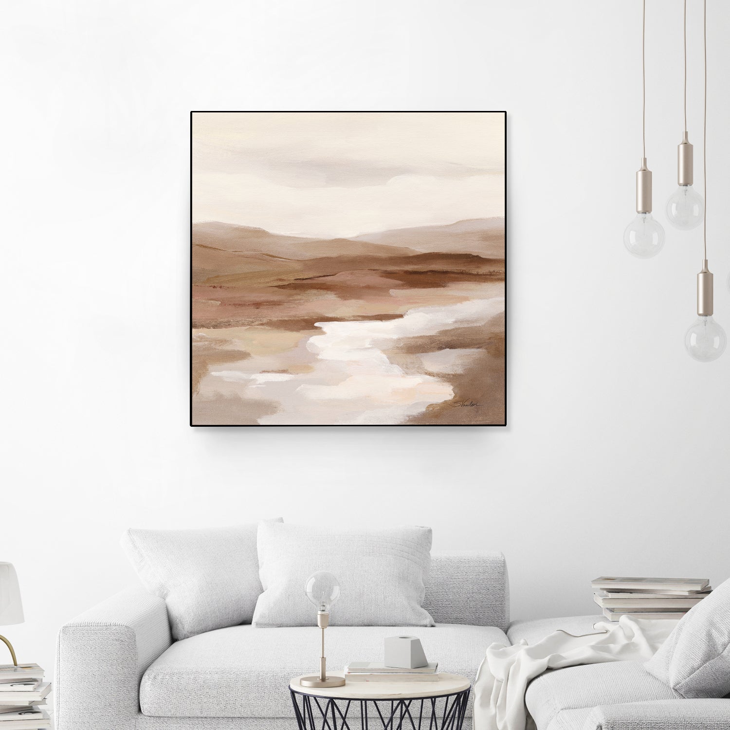 Cinnamon Riverbank I Light by Silvia Vassileva on GIANT ART - banks abstract