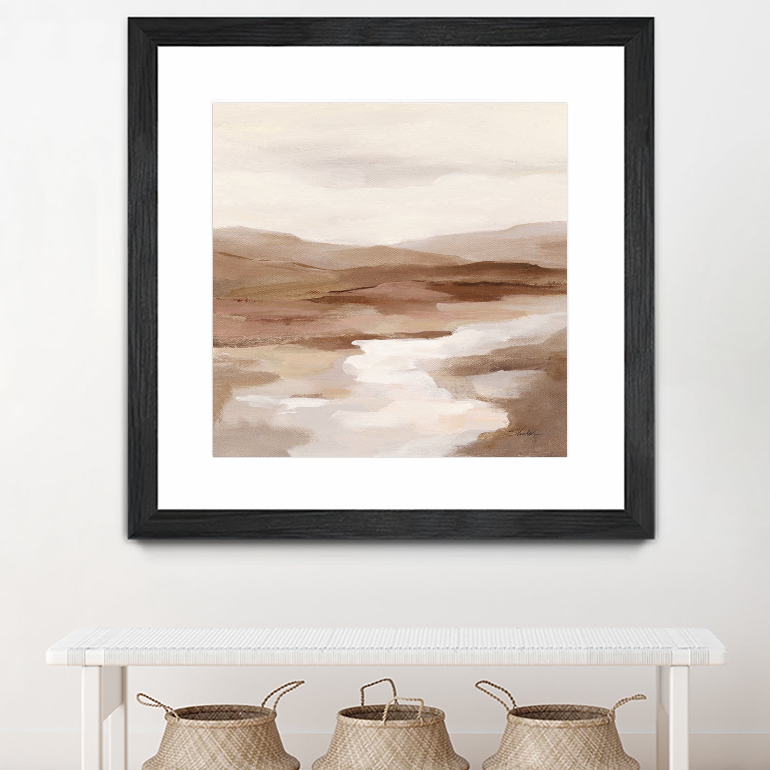 Cinnamon Riverbank I Light by Silvia Vassileva on GIANT ART - banks abstract