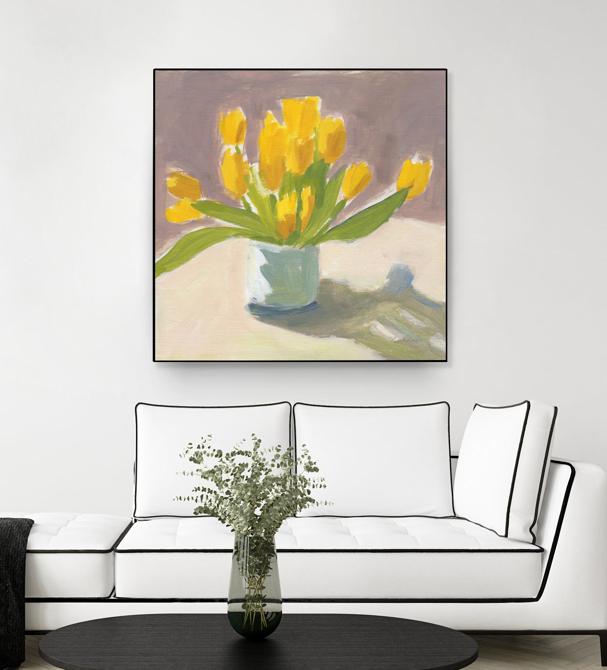 Sunny Tulips by Pamela Munger on GIANT ART - cream botanical