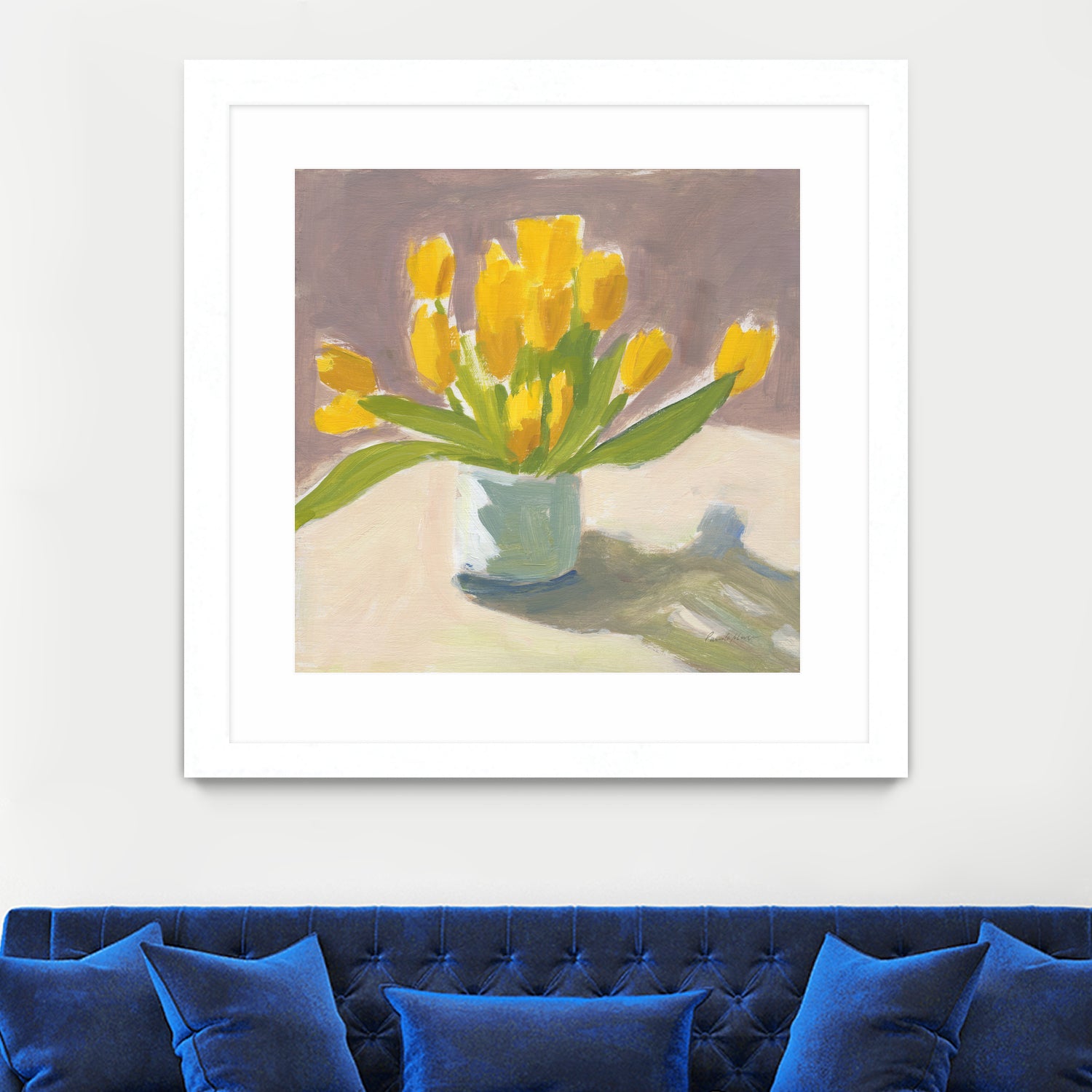 Sunny Tulips by Pamela Munger on GIANT ART - cream botanical