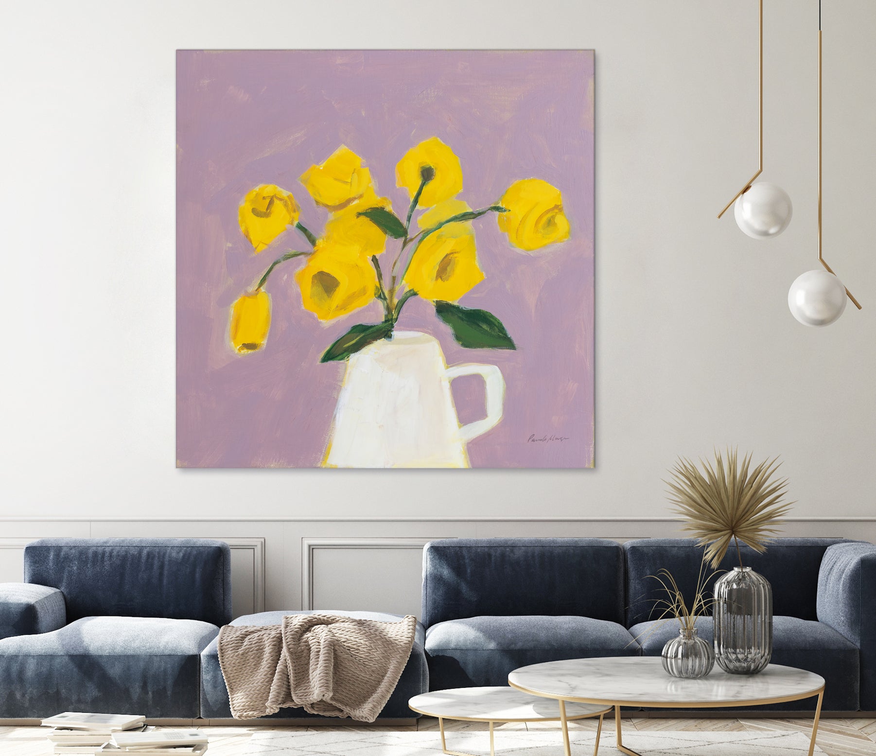 Sweet Yellow by Pamela Munger on GIANT ART - purple botanical