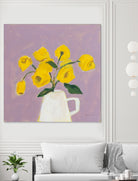 Sweet Yellow by Pamela Munger on GIANT ART - purple botanical