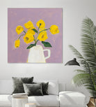 Sweet Yellow by Pamela Munger on GIANT ART - purple botanical