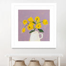 Sweet Yellow by Pamela Munger on GIANT ART - purple botanical