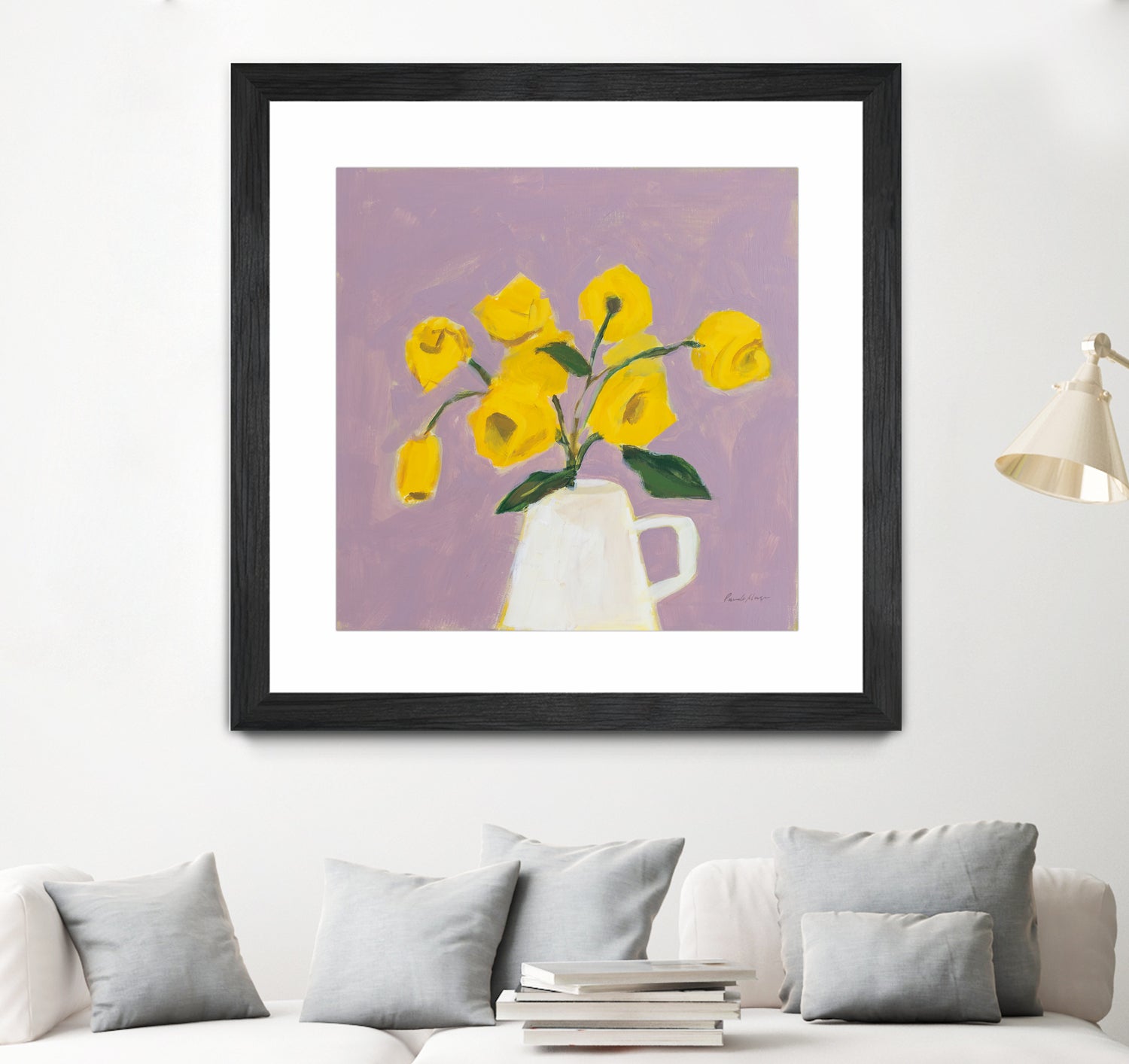 Sweet Yellow by Pamela Munger on GIANT ART - purple botanical