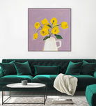 Sweet Yellow by Pamela Munger on GIANT ART - purple botanical