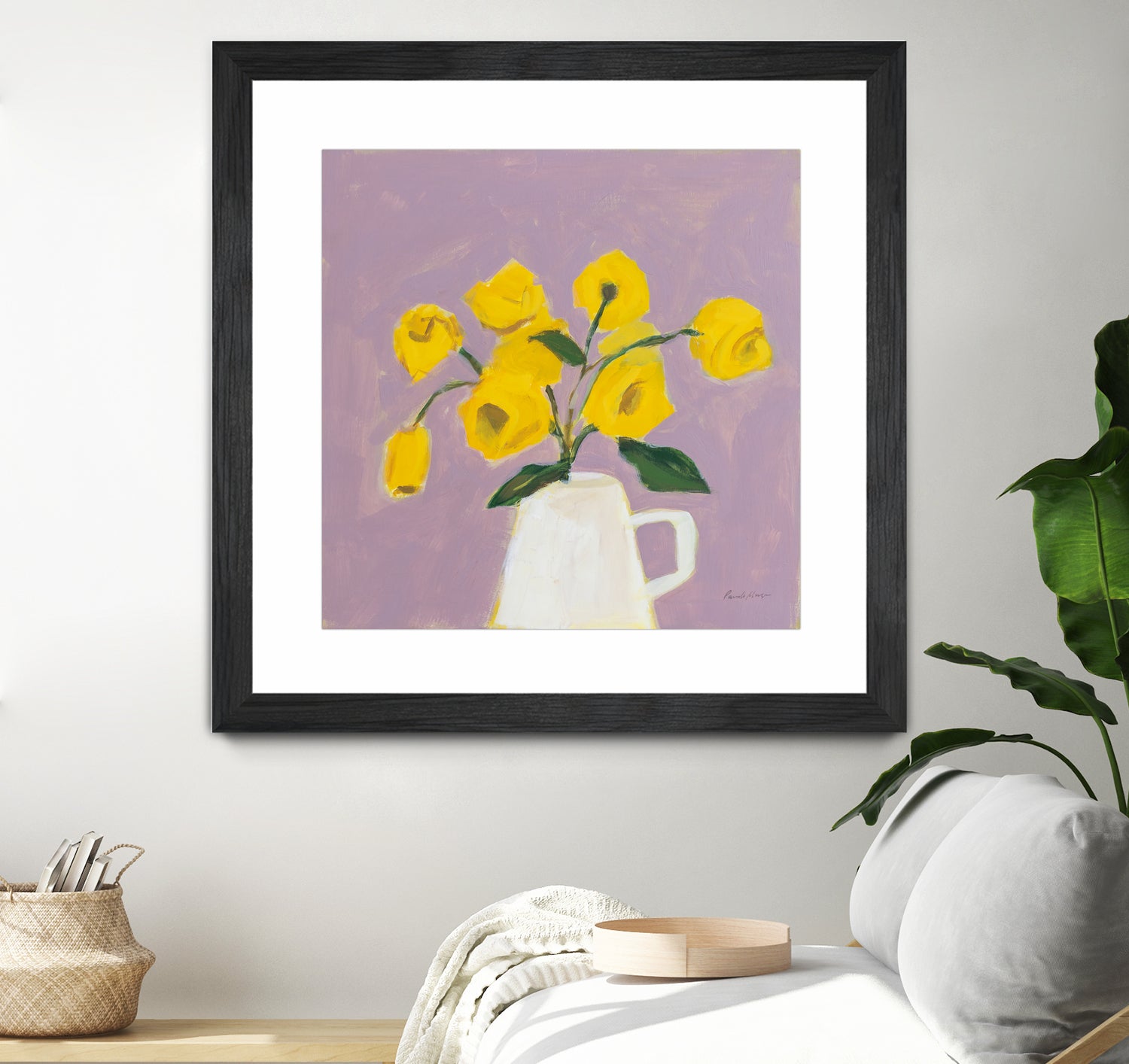 Sweet Yellow by Pamela Munger on GIANT ART - purple botanical