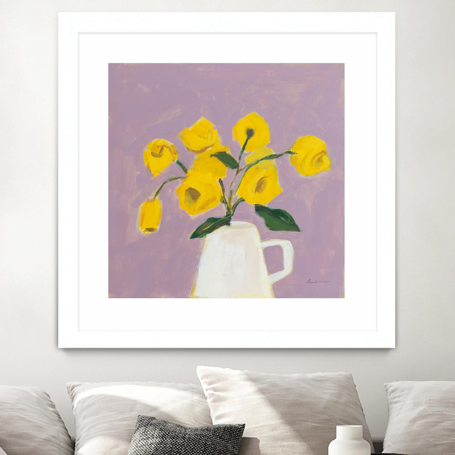 Sweet Yellow by Pamela Munger on GIANT ART - purple botanical