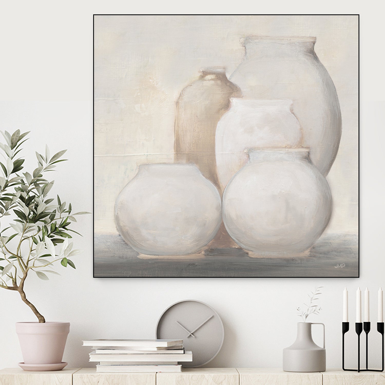 Farmhouse Vases by JULIA PURINTON on GIANT ART - white figurative farmhouse