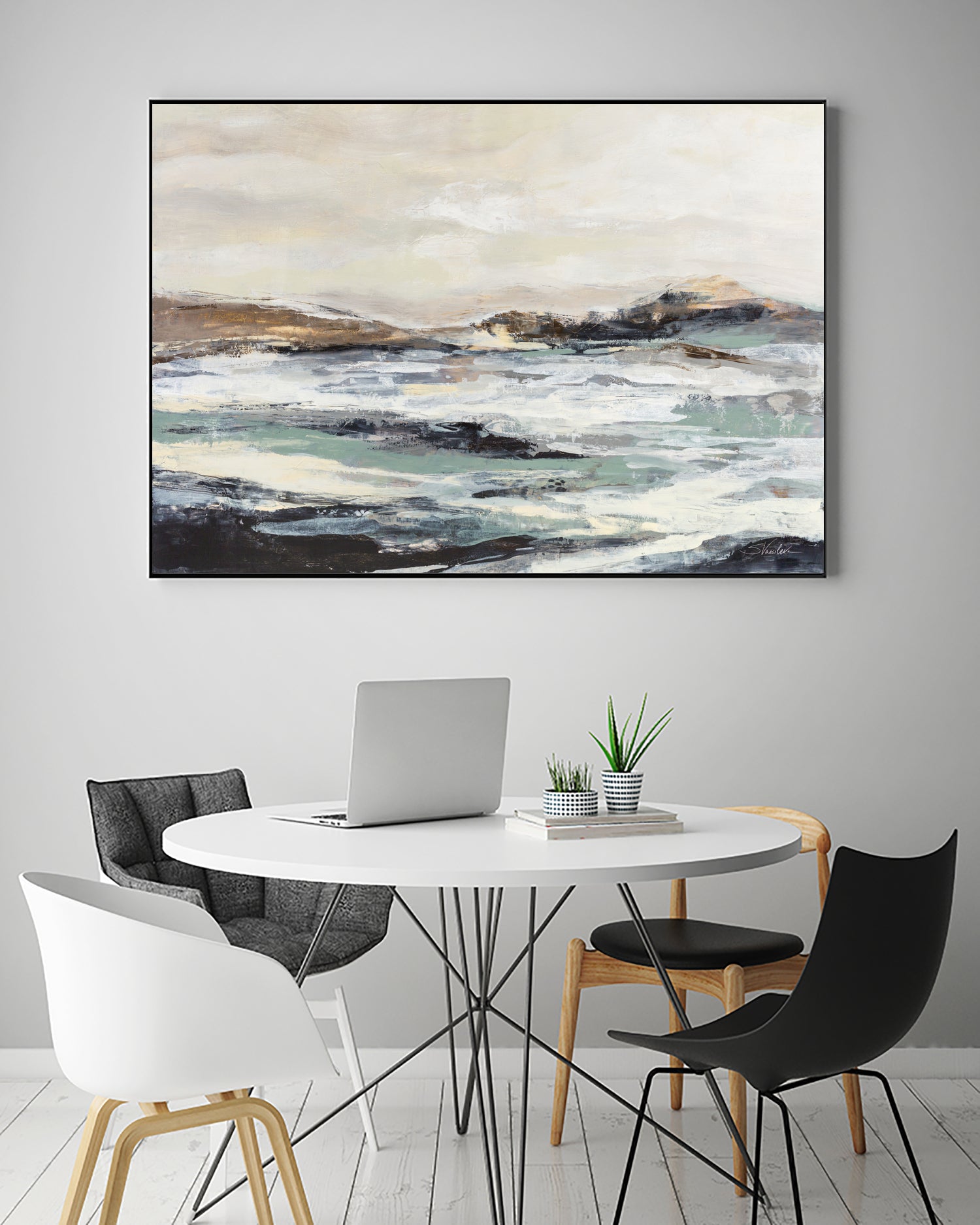 White River by Silvia Vassileva on GIANT ART - black abstract