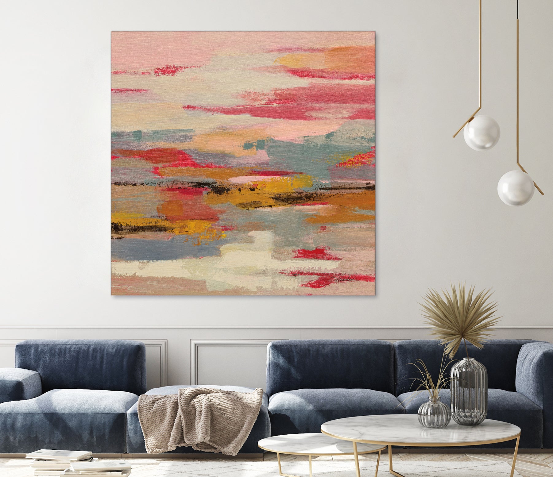 Magenta Hill II by Silvia Vassileva on GIANT ART - black abstract