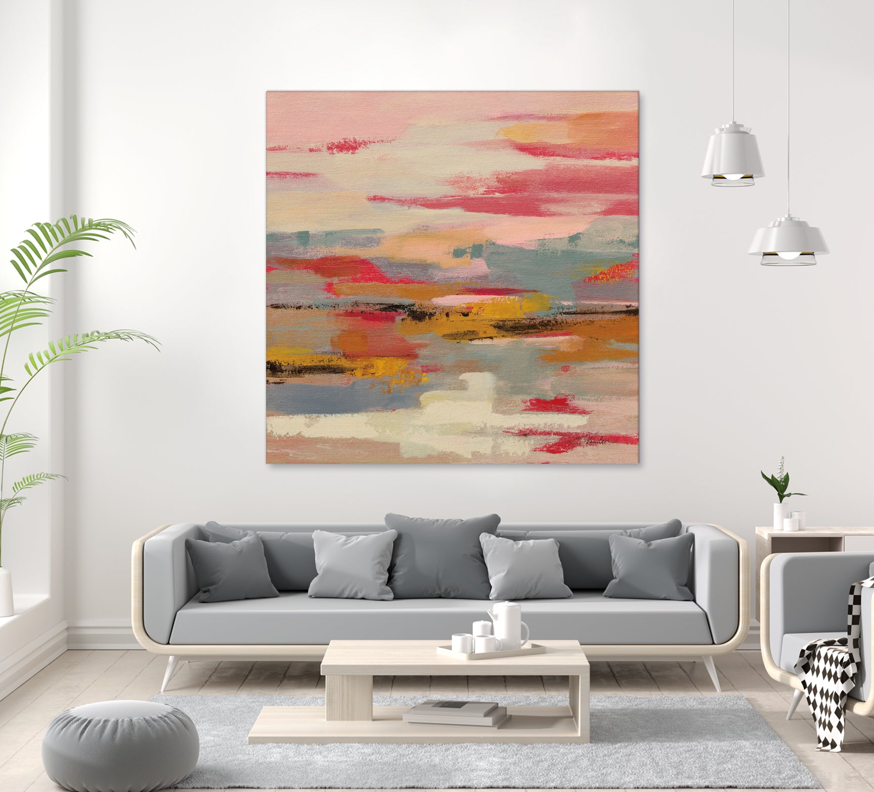 Magenta Hill II by Silvia Vassileva on GIANT ART - black abstract