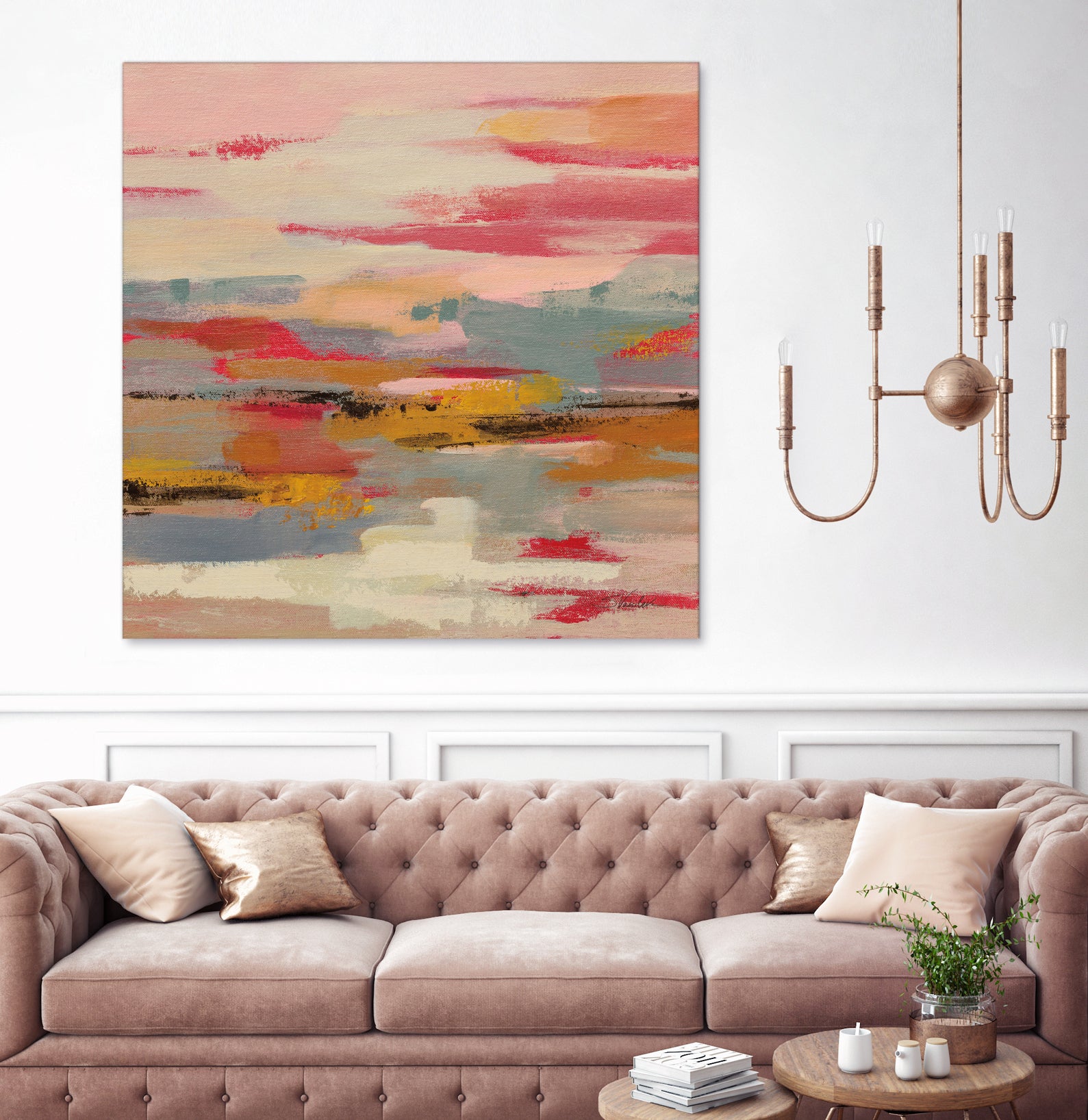 Magenta Hill II by Silvia Vassileva on GIANT ART - black abstract