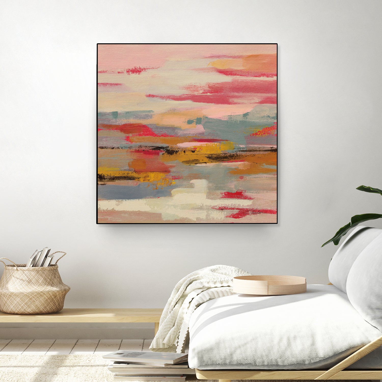 Magenta Hill II by Silvia Vassileva on GIANT ART - black abstract