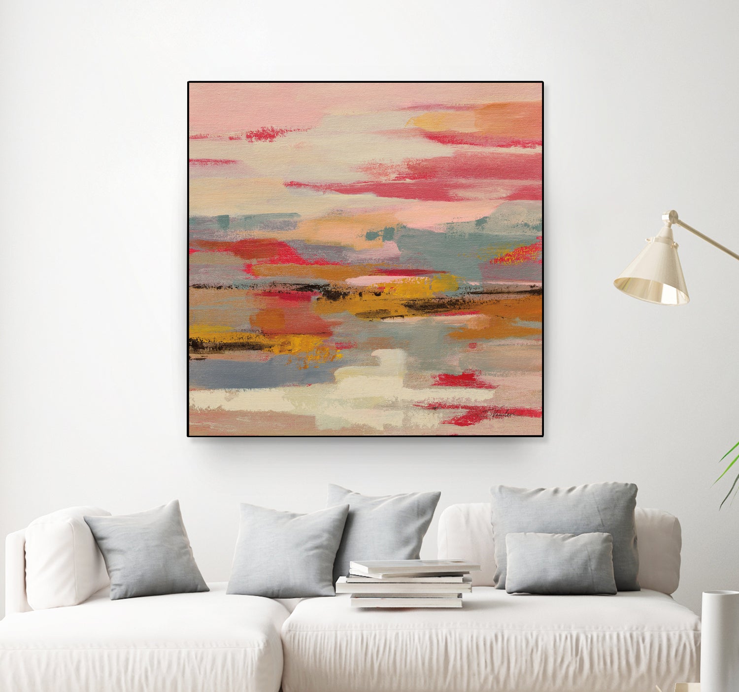 Magenta Hill II by Silvia Vassileva on GIANT ART - black abstract