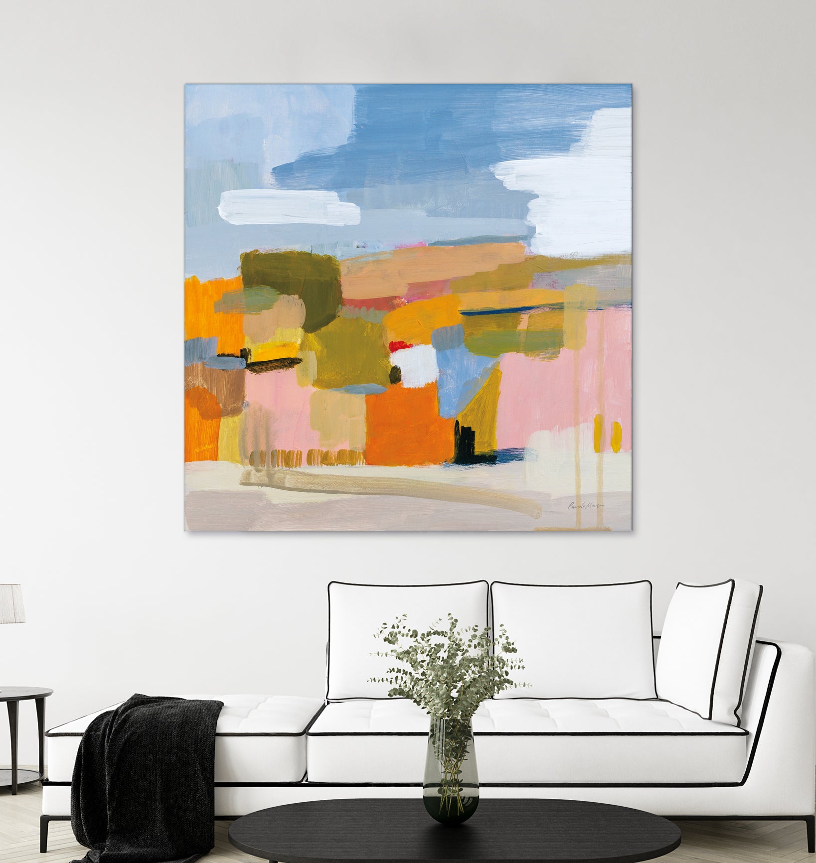 Bright Beginning by Pamela Munger on GIANT ART - beige abstract