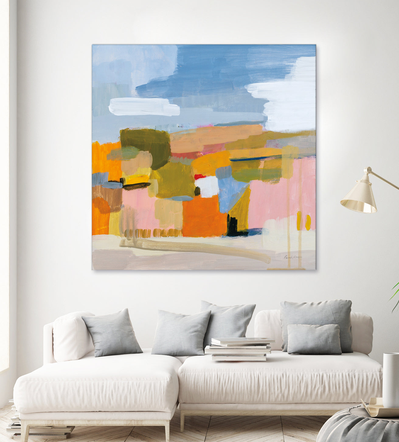 Bright Beginning by Pamela Munger on GIANT ART - beige abstract