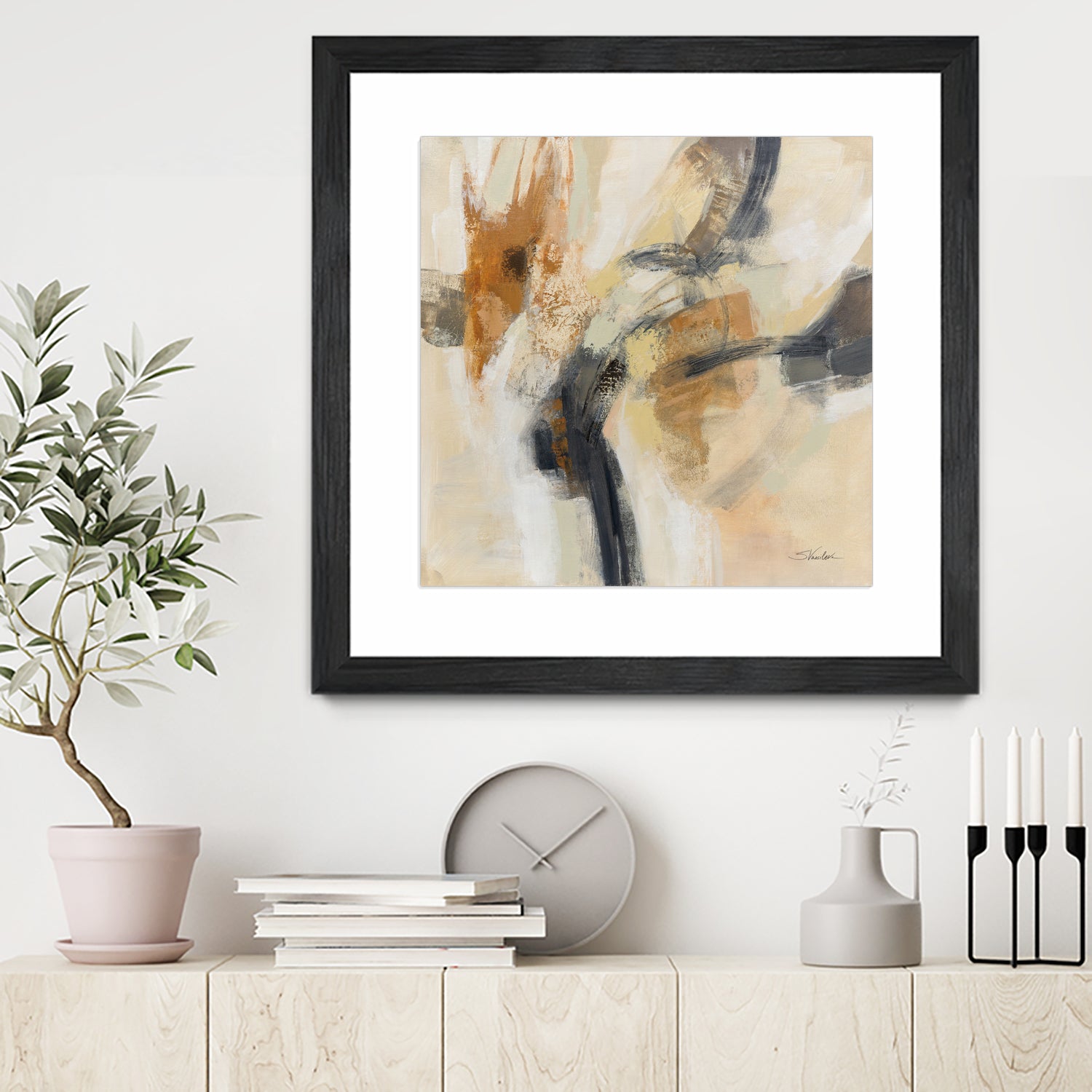 Kyoto Morning by Silvia Vassileva on GIANT ART - black abstract