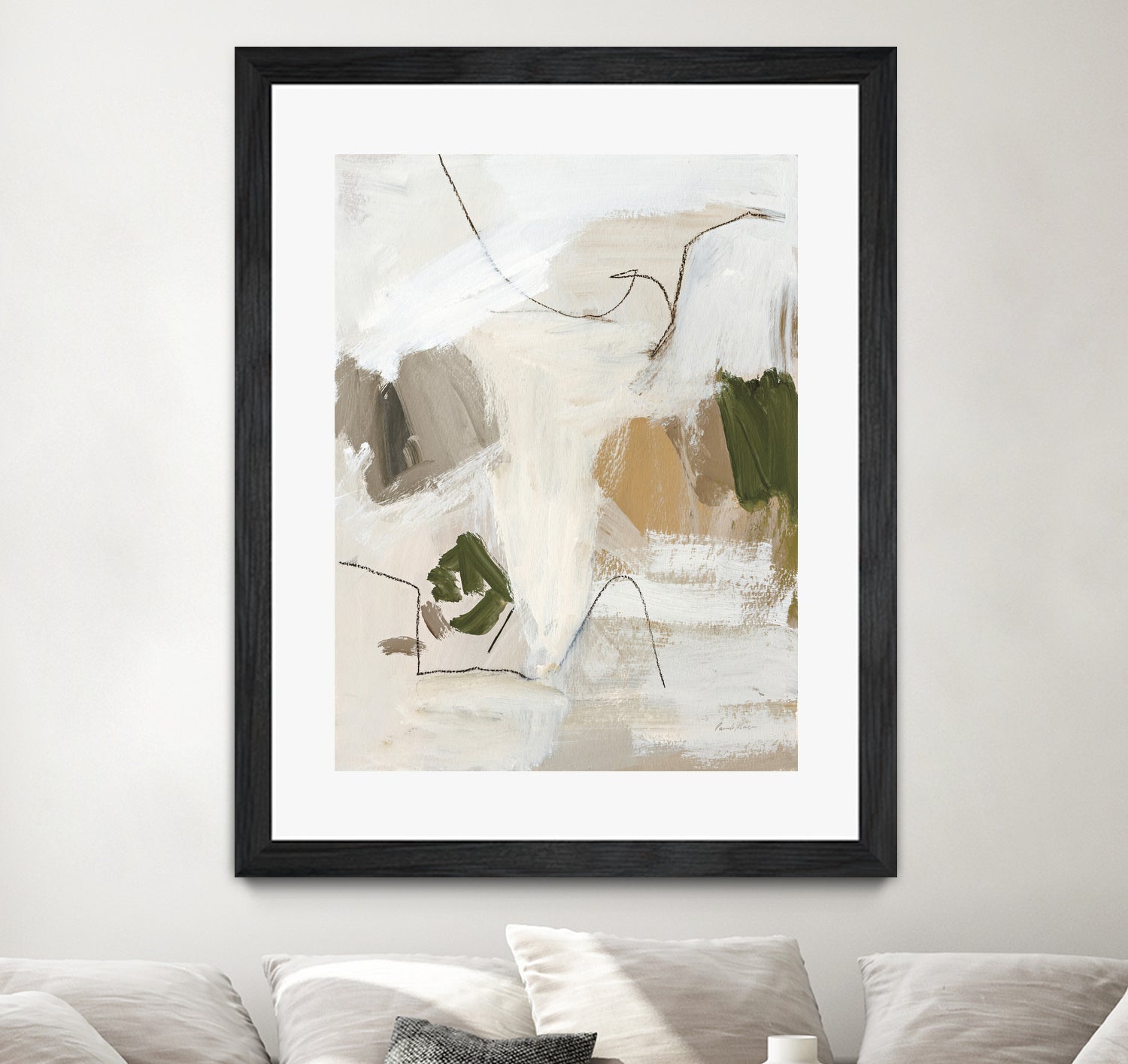 Warm Abstract II by Pamela Munger on GIANT ART - beige abstract