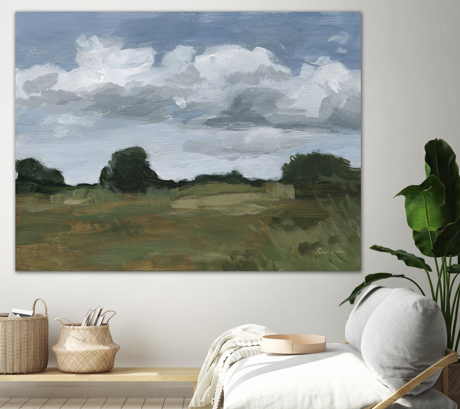 Light April Sky by Pamela Munger on GIANT ART - green landscape mountain