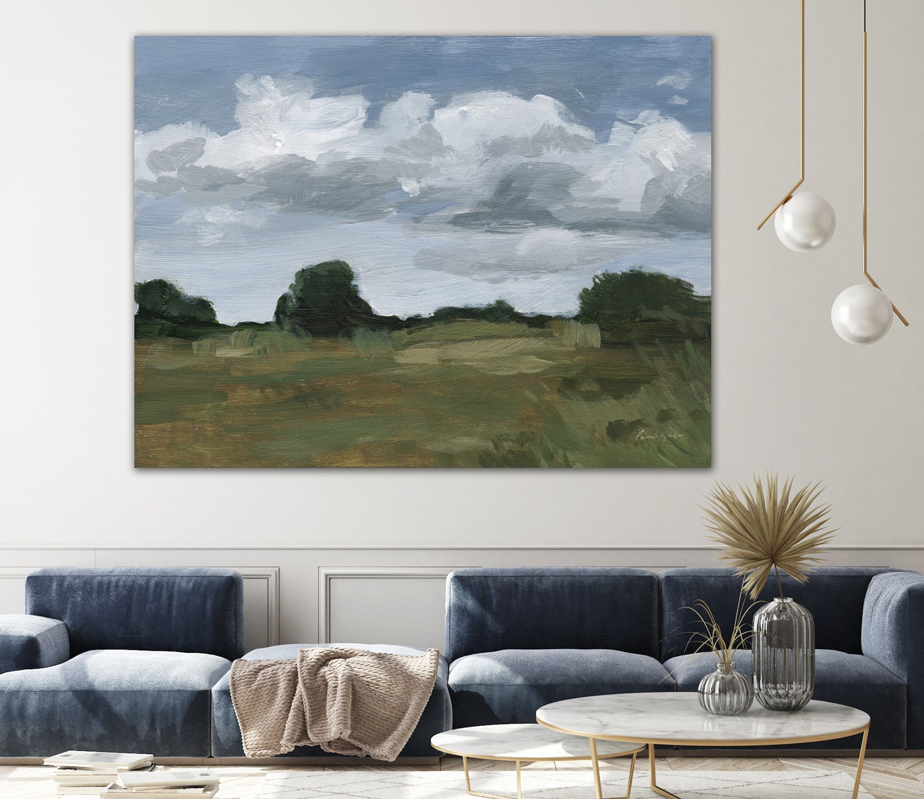 Light April Sky by Pamela Munger on GIANT ART - green landscape mountain