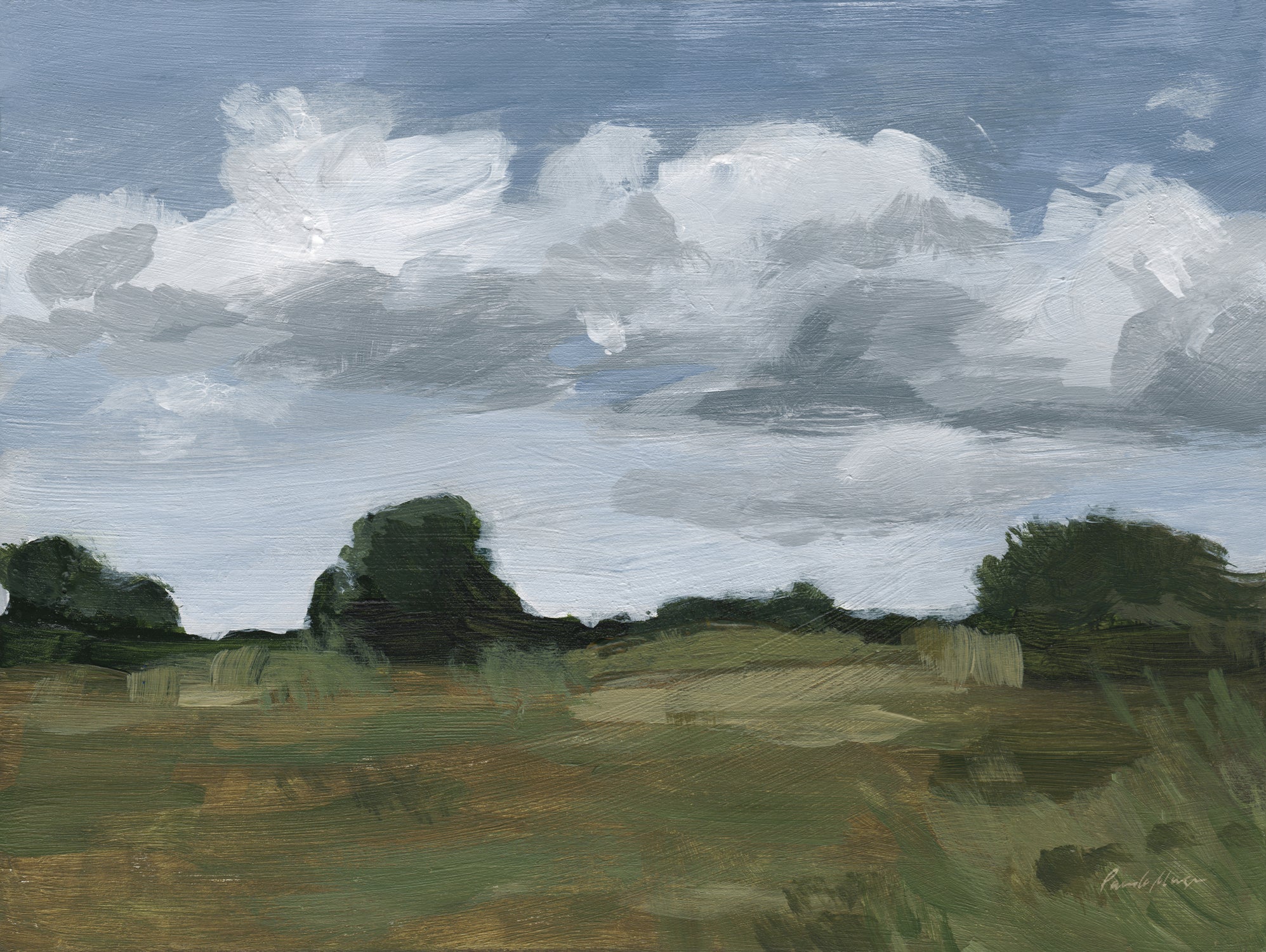 Light April Sky by Pamela Munger on GIANT ART - green landscape mountain