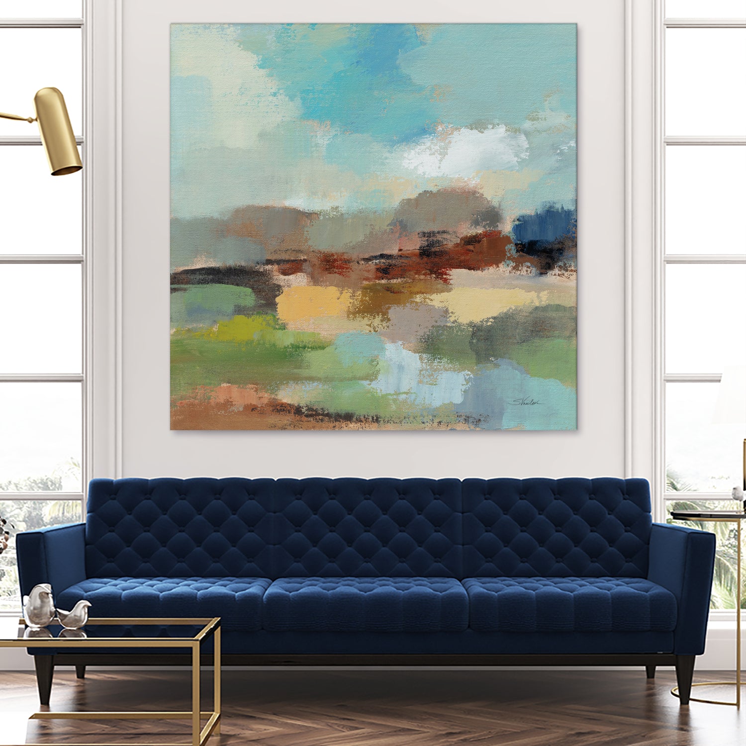 Sandy Road I by Silvia Vassileva on GIANT ART - blue abstract