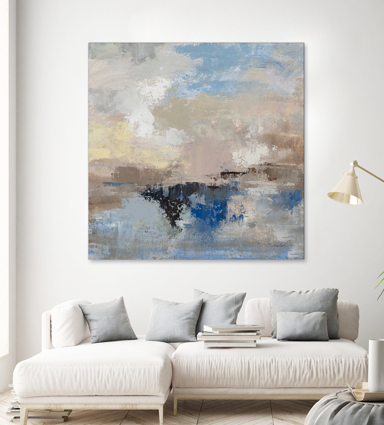 Morning Marine Layer II by Silvia Vassileva on GIANT ART - blue abstract