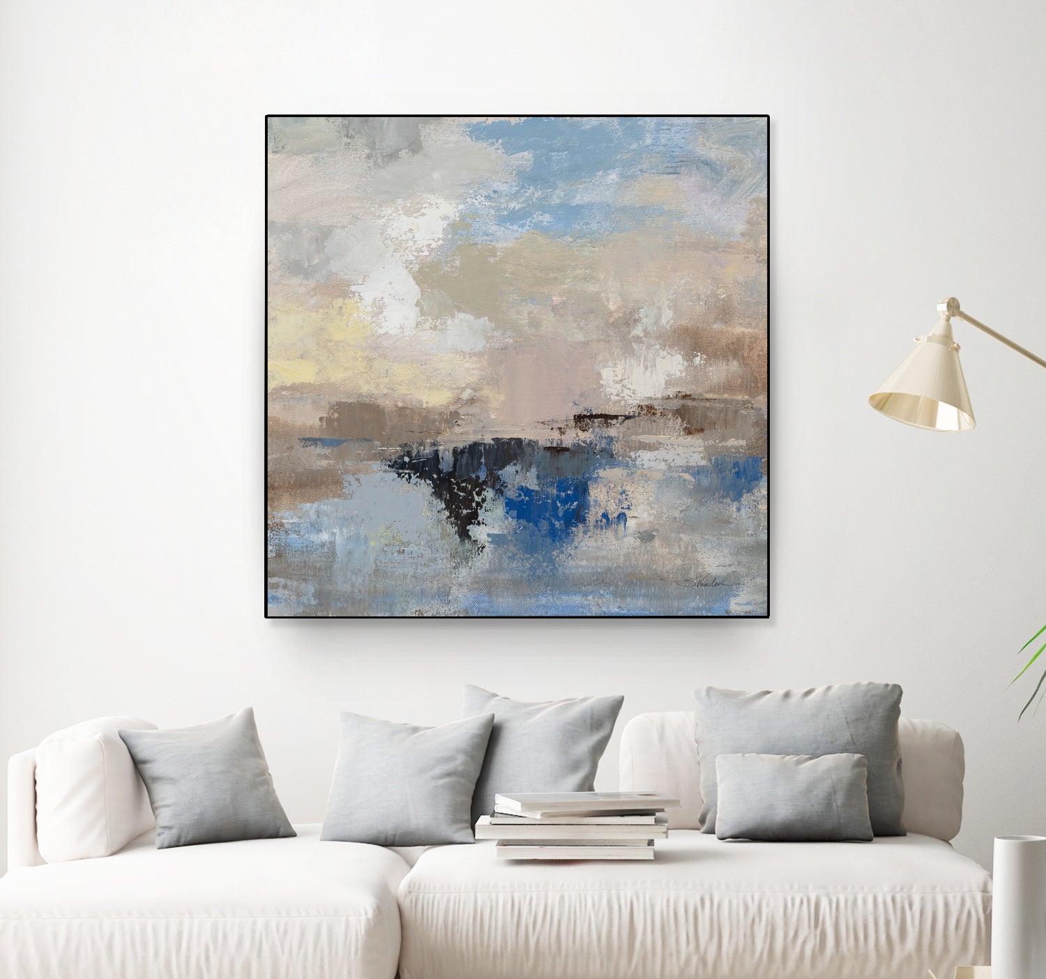 Morning Marine Layer II by Silvia Vassileva on GIANT ART - blue abstract