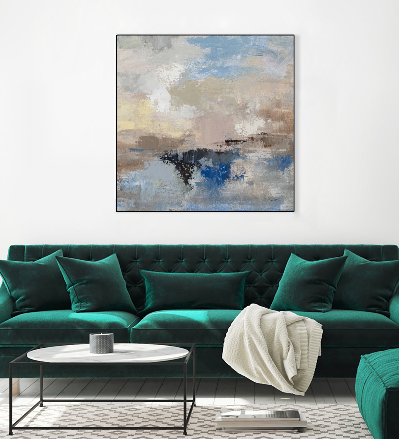 Morning Marine Layer II by Silvia Vassileva on GIANT ART - blue abstract