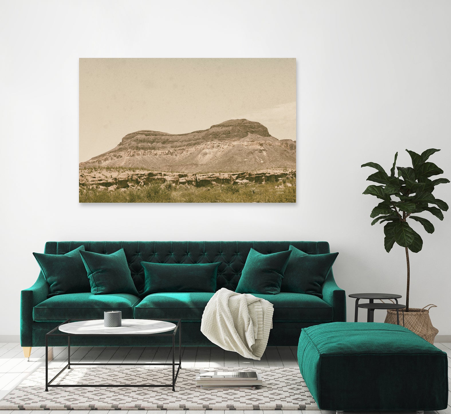 Mountainous III by Nathan Larson on GIANT ART - brown