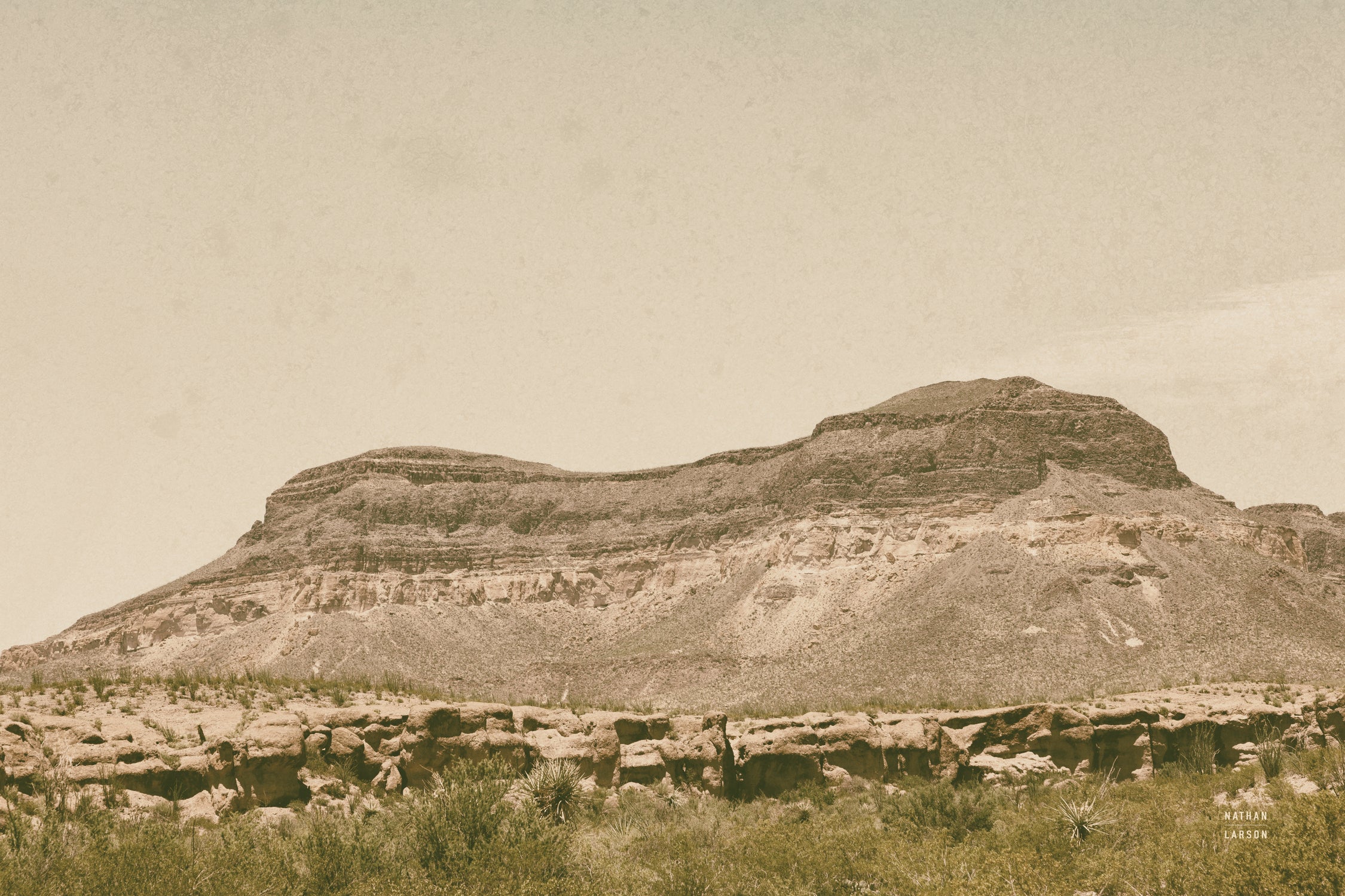 Mountainous III by Nathan Larson on GIANT ART - brown