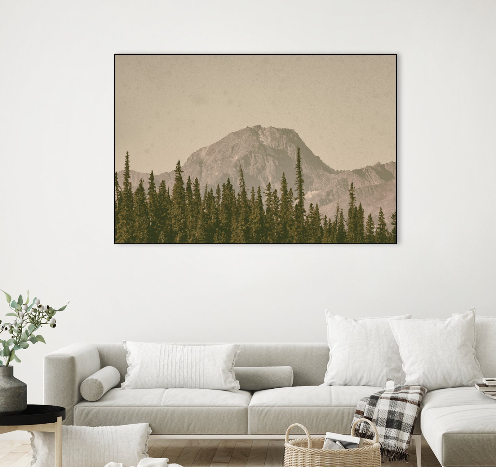 Mountainous IV by Nathan Larson on GIANT ART - brown