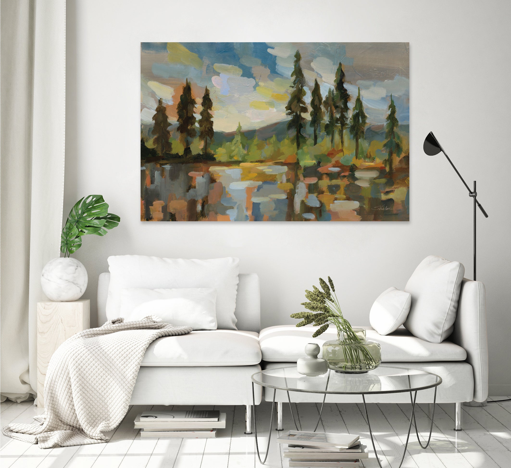 High Mountain Lake by Silvia Vassileva on GIANT ART - blue