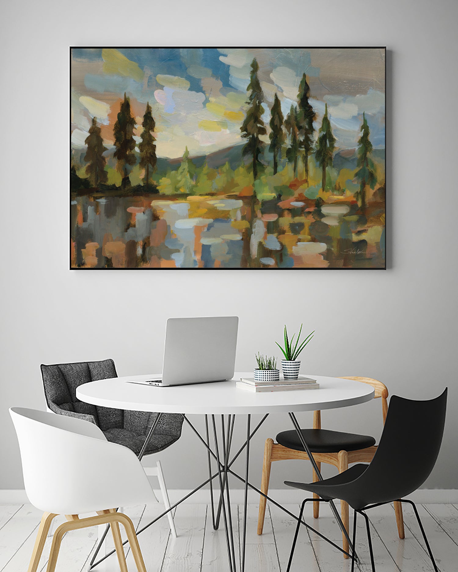 High Mountain Lake by Silvia Vassileva on GIANT ART - blue