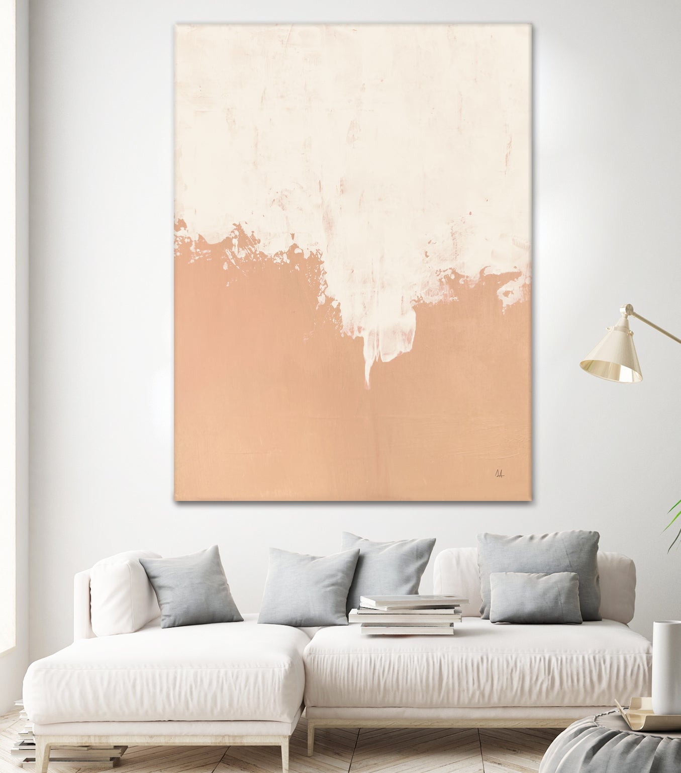 Just Peachy by Sarah Adams on GIANT ART - orange abstract