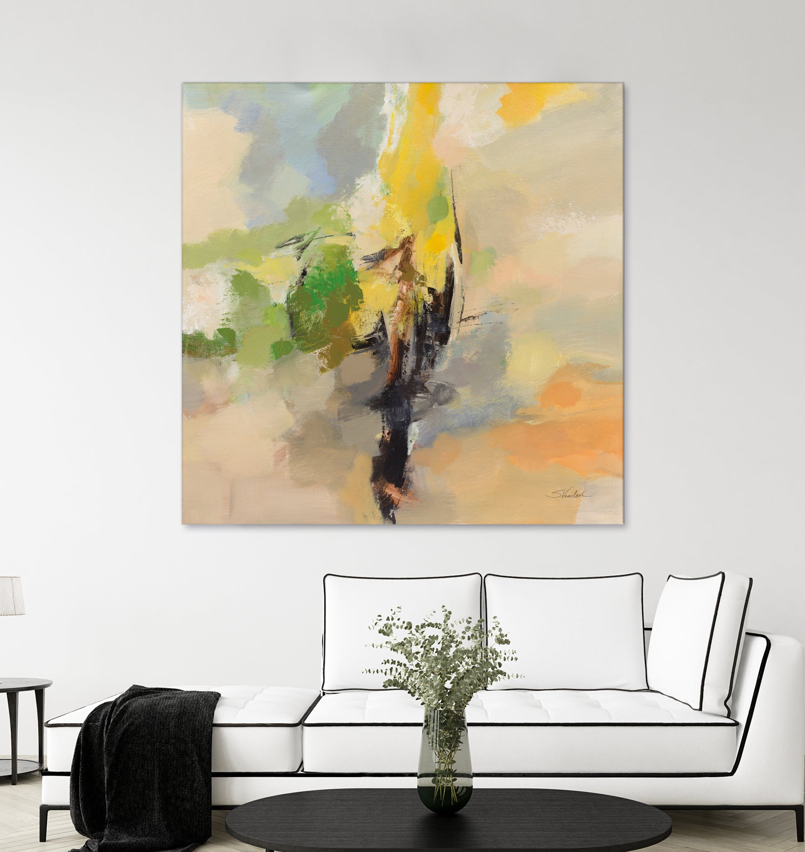 Lemon Grove by Silvia Vassileva on GIANT ART - black abstract