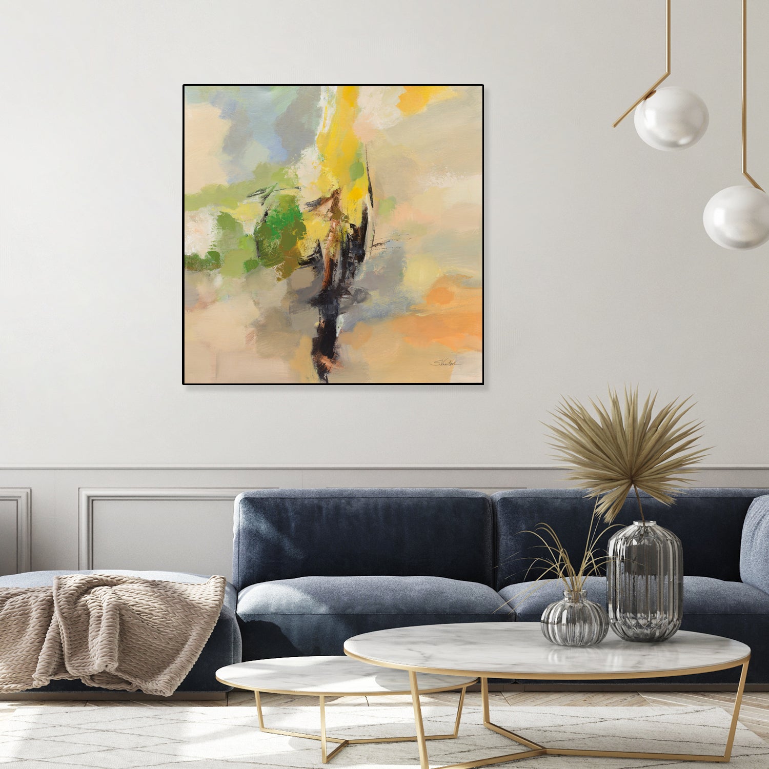 Lemon Grove by Silvia Vassileva on GIANT ART - black abstract