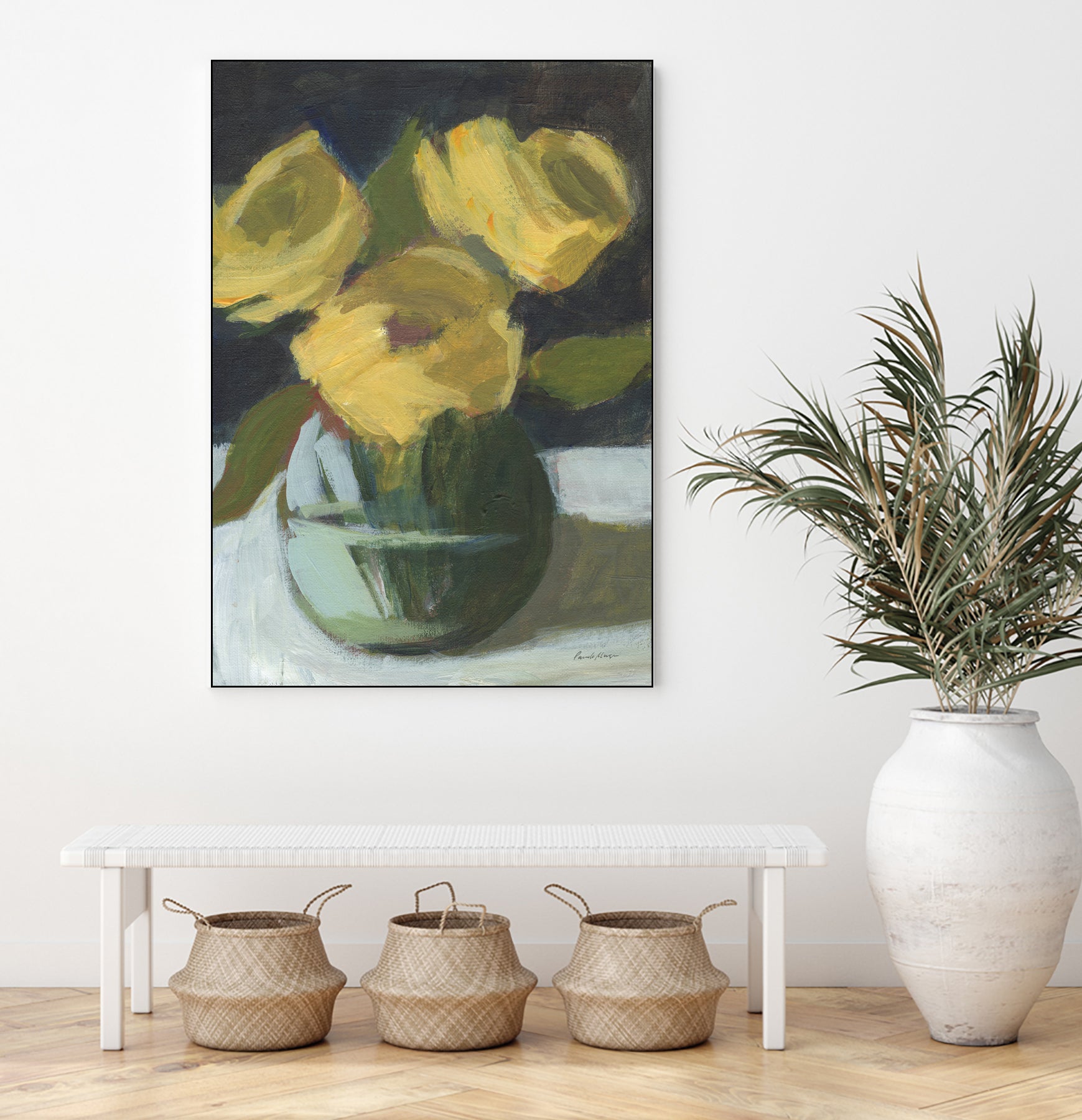 Trio by Pamela Munger on GIANT ART - grey botanical