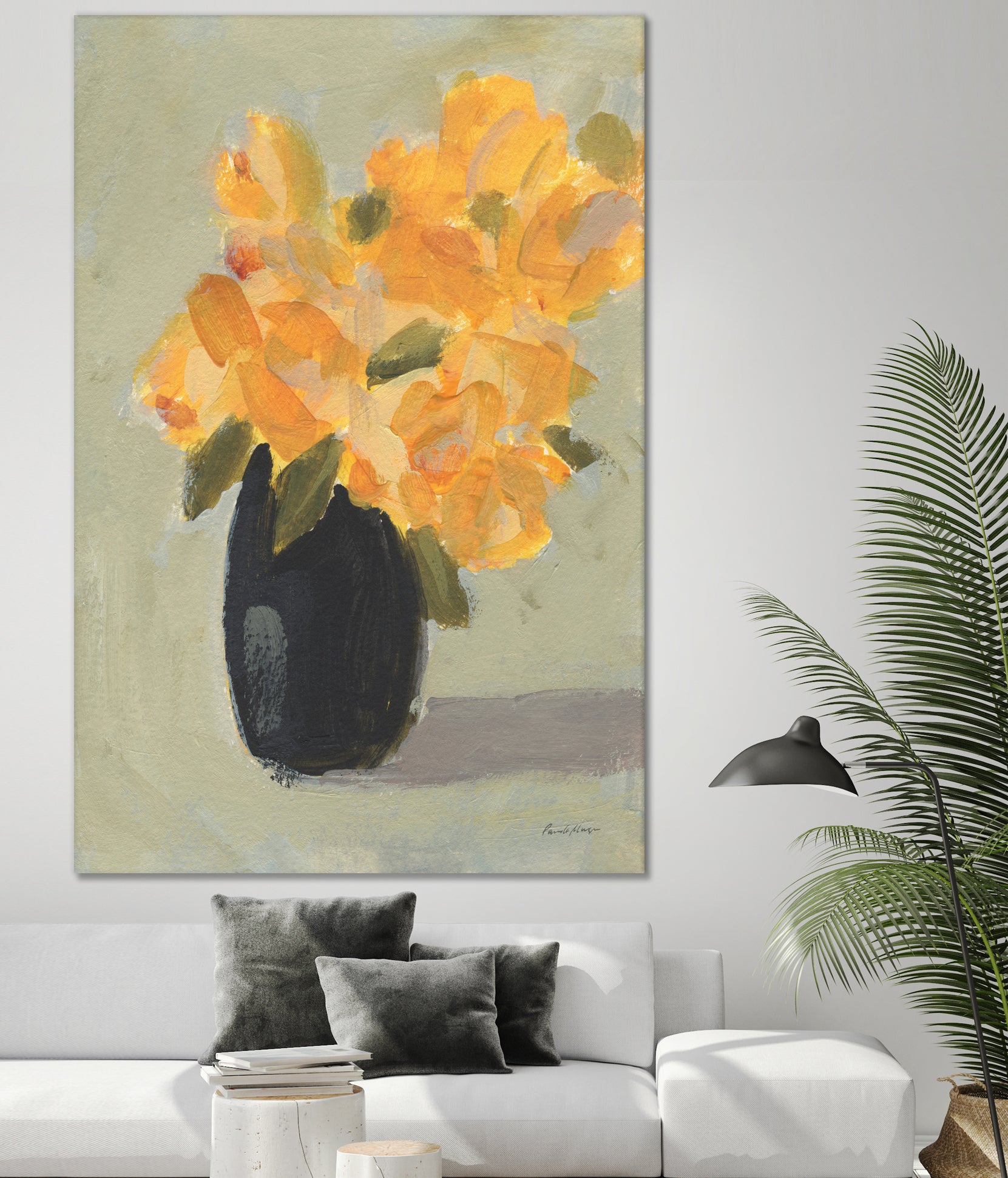 Hope Bouquet by Pamela Munger on GIANT ART - black botanical