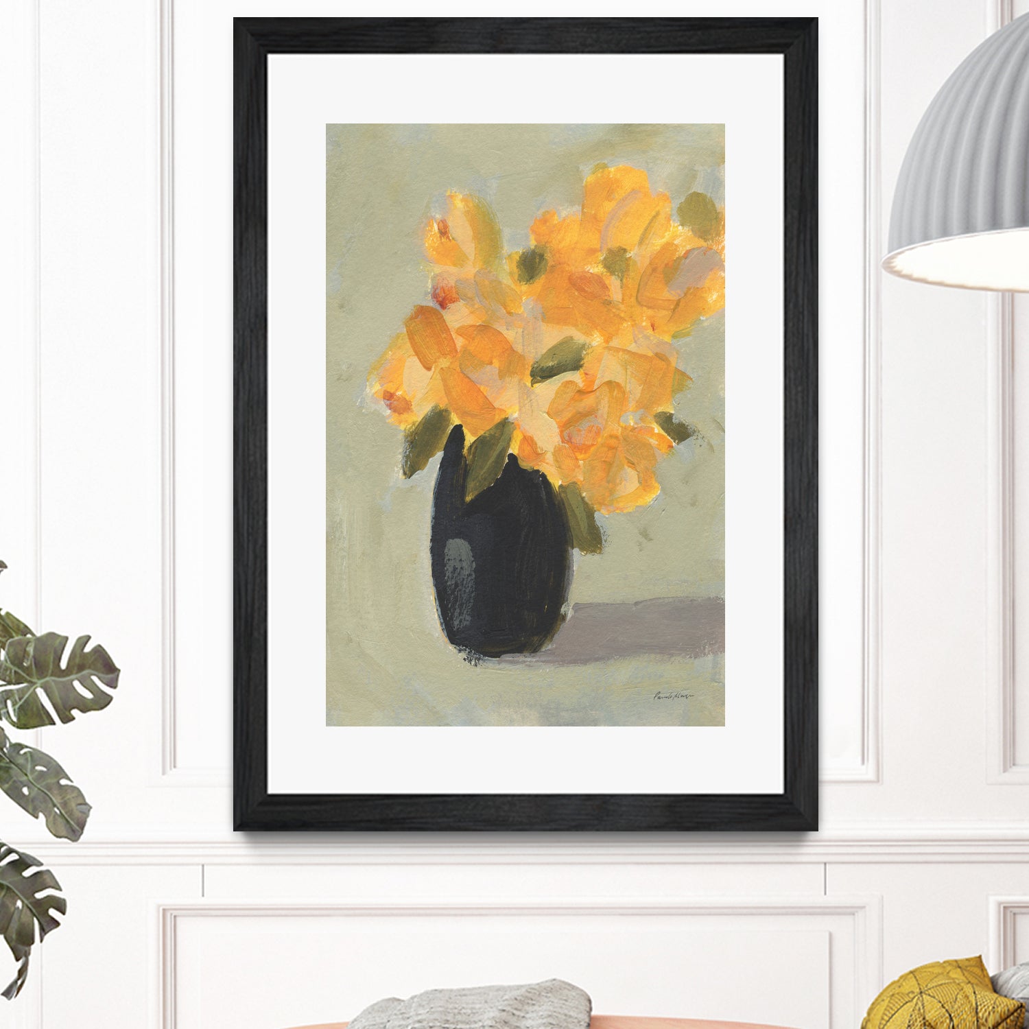 Hope Bouquet by Pamela Munger on GIANT ART - black botanical