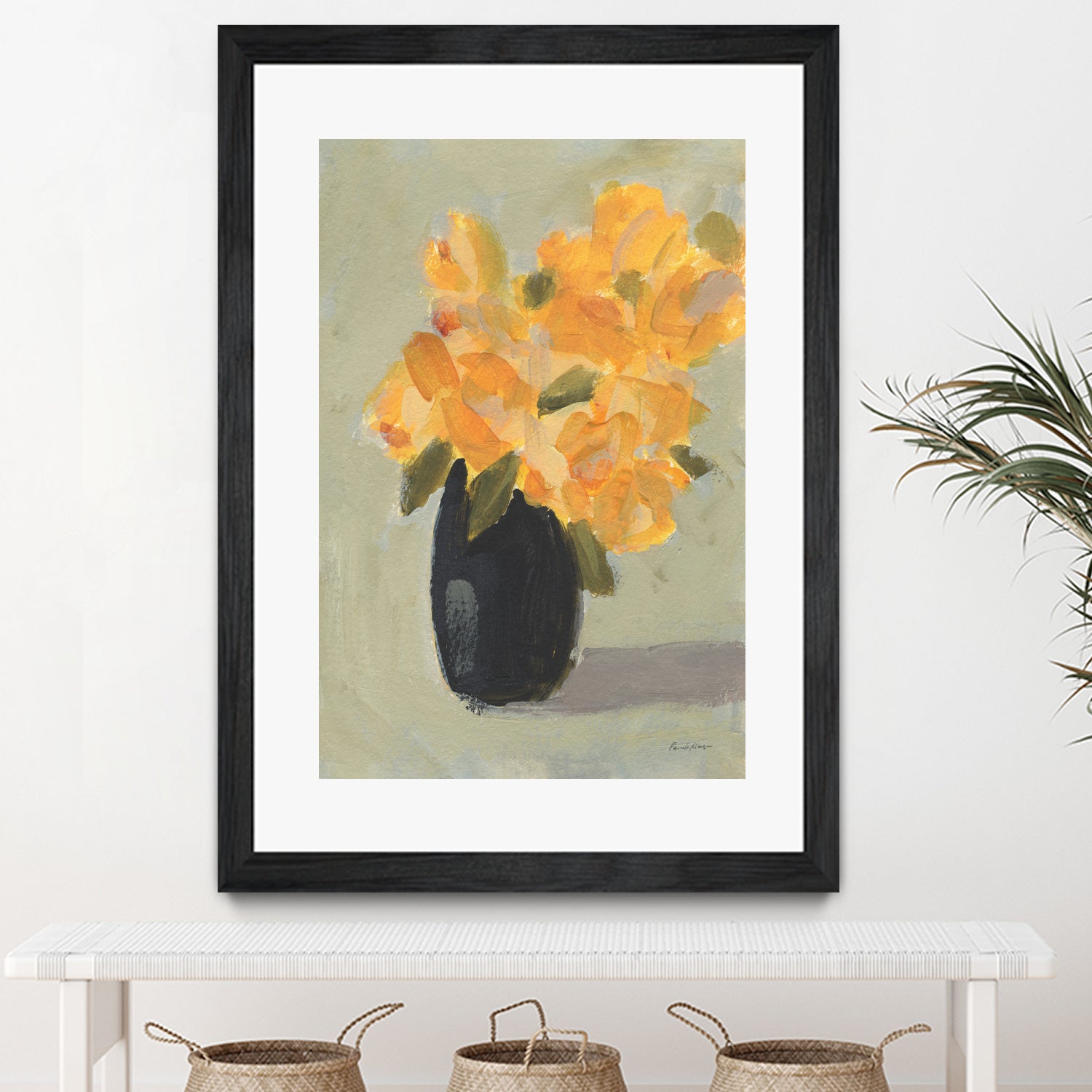 Hope Bouquet by Pamela Munger on GIANT ART - black botanical